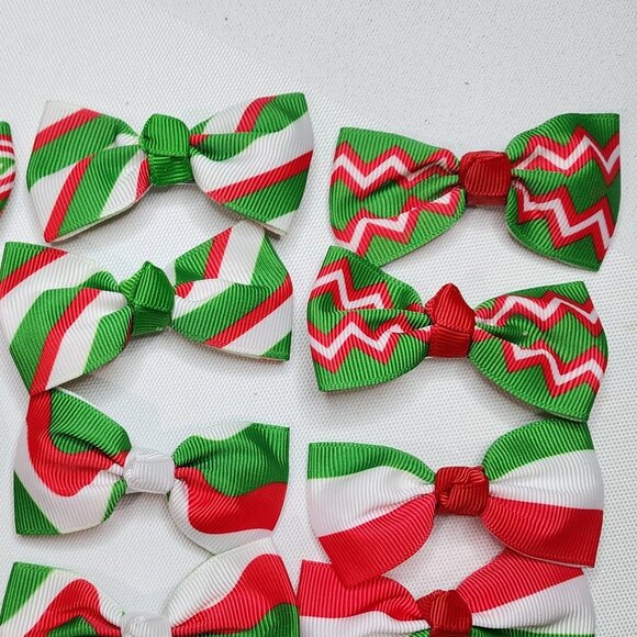 Toddler Little Girl's Holiday Themed Hair Bow Set (12 total) NWT - Picture 2 of 5